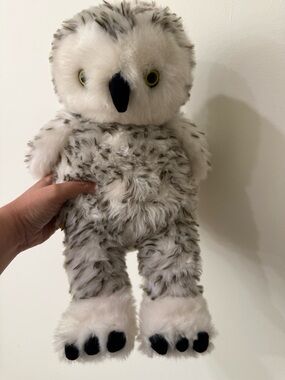Build-A-Bear Snowy Owl Plush 14” White & Spotted Stuffed Animal Soft Cuddly